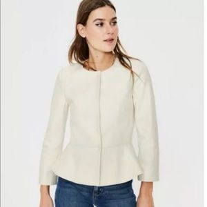 Peplum white jacket blazer